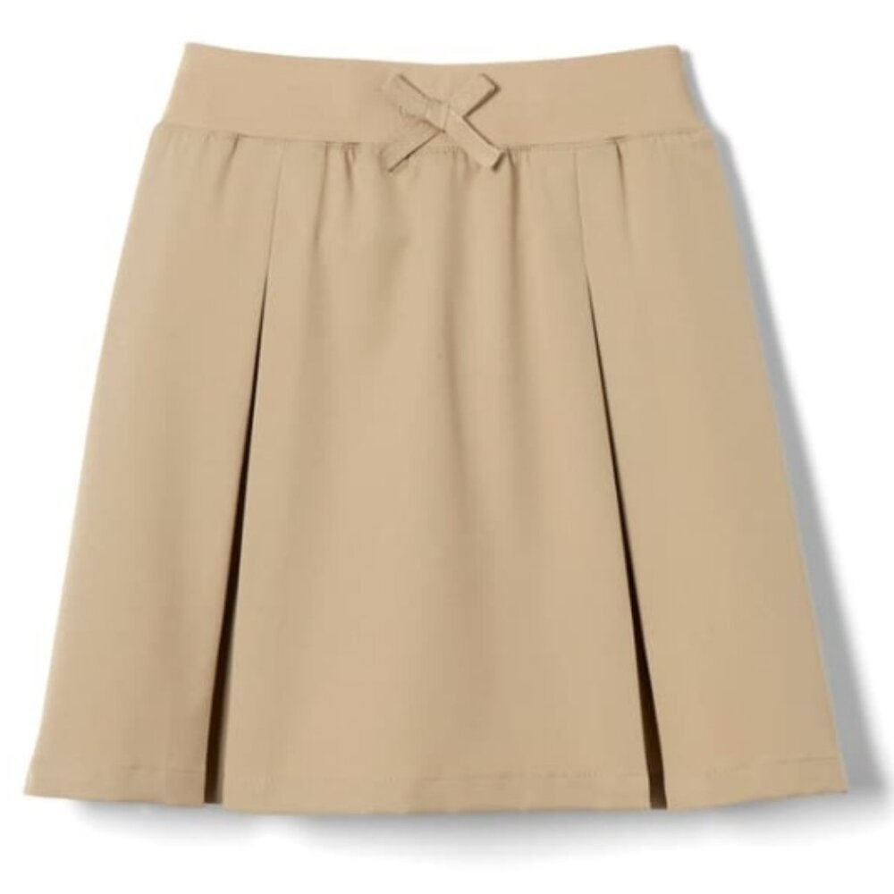 French Toast Girls Pull-On Kick Pleat Khaki Performance Skort - Size 12